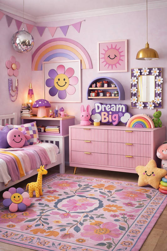 Clean and organized kids room with neatly made bed 	3.	Before and after kids room cleaning comparison 	4.	Busy mom organizing child’s messy bedroom