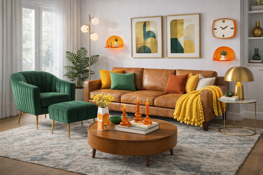 The Leather and Gold Living Room That Looks Straight Out of Architectural Digest (And How to Recreate It)